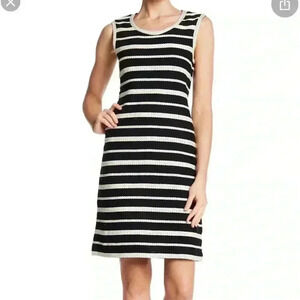 NWT Max Studio Braided Textured Striped Shift Dress